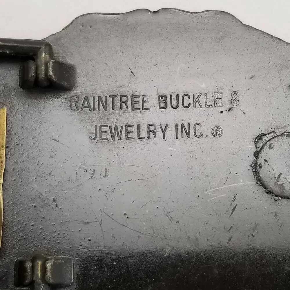 Belt Buckle 1977 Or 1978‎ Deer Head Buck Torso USA Made By Raintree Buckle